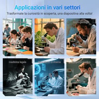 YANER 40x-2000x Összetett Binokuláris Mikroszkóp Mechanikus Asztal Dual LED Világítás Laboratóriumi Kutatás Oktatás 8
