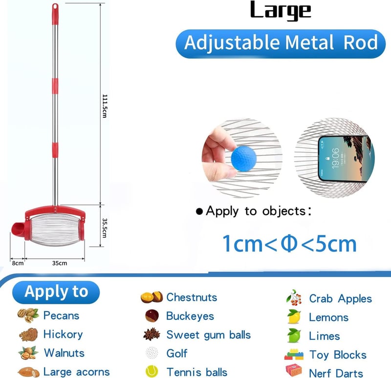 Yangers 145cm állítható diógyűjtő gyümölcsszedő kert szerszám