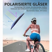 YANGUN Cyklistické slnečné okuliare 2 ks, Polarizované športové slnečné okuliare s UV400 pre mužov a ženy, Rýchle okuliare na bicykel a outdoorové aktivity 7