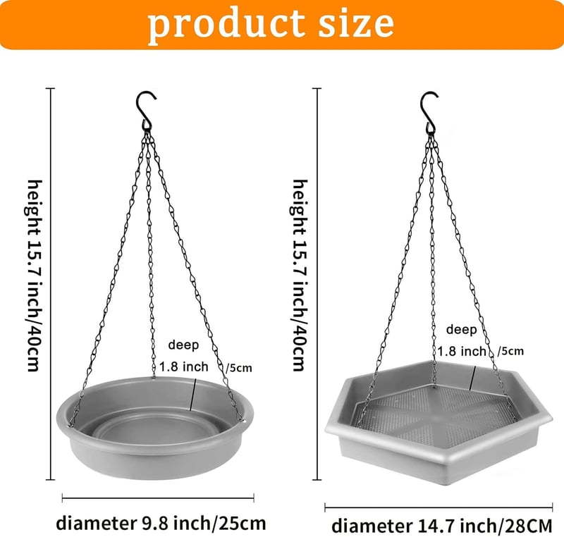 Yanike 2-in-1 XL madáretetõ és madárfürdõ függõ sötétszürke