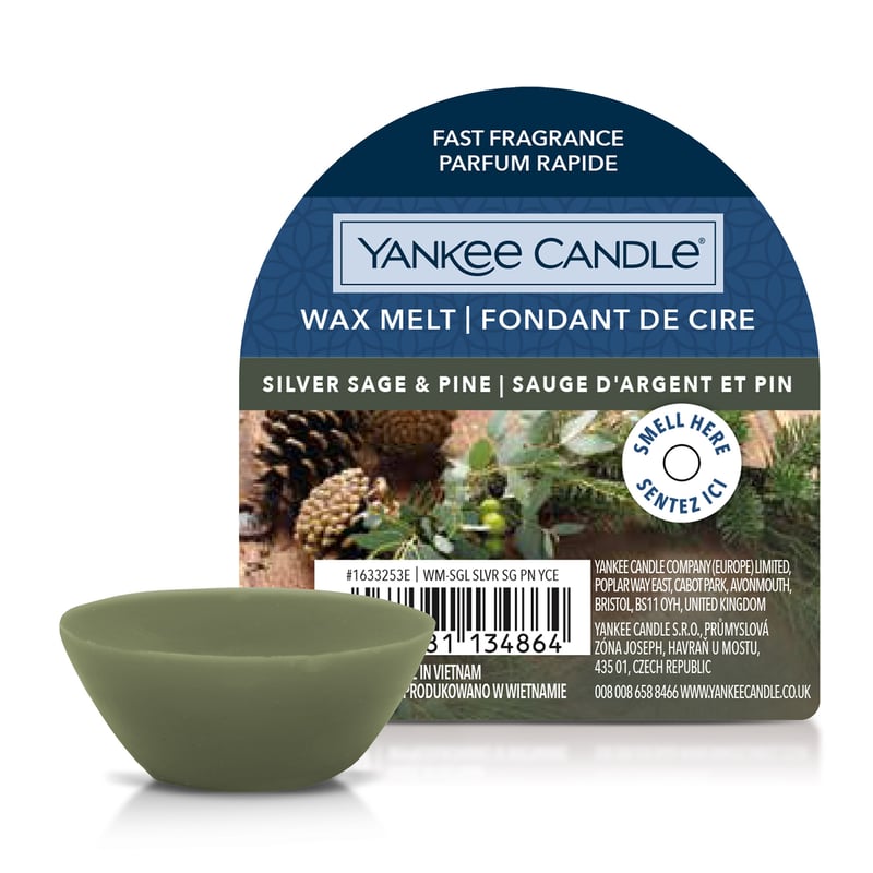 Ceară parfumată Yankee Candle Silver Sage & Pine 22 g - ceară aromată premium pentru casă