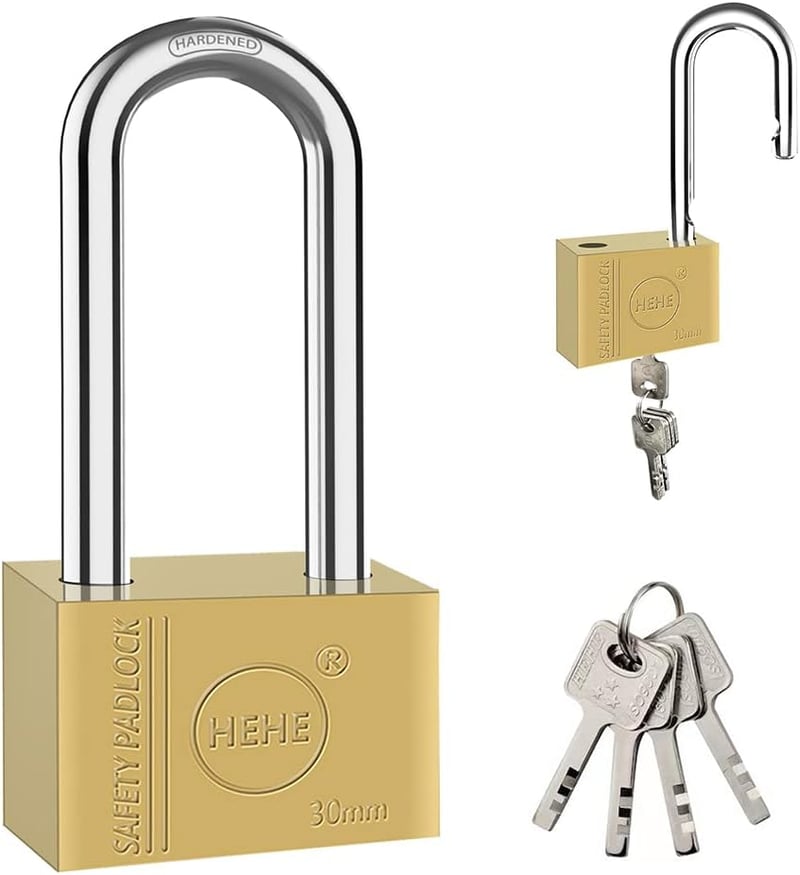 YANKUIRUI 30mm Sárgaréz Lakat Erősített Biztonsági Zár Ajtóhoz és Szekrényhez - Langstrahl (30mm)