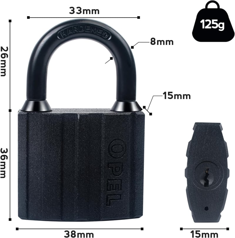 YANKUIRUI 40mm Lakat 3 Kulccsal Tárolóhoz, Garázshoz, Kaputartóhoz és Raktárhoz - 40 mm