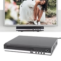 DVD prehrávač Yanmis k televízoru, rozlíšenie 1080P HD, bez obmedzenia regiónov (regióny 1-6), USB port, HDMI a RCA výstup, diaľkové ovládanie, UK zástrčka 9