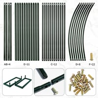 Arcadă metalică pentru trandafiri YAOBLUESEA, suport de grădină cu bază detașabilă, spalier pentru plante cățărătoare, 230x180x38 cm, pentru nunți și zile de naștere 4