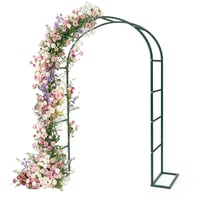 Arcadă metalică pentru trandafiri YAOBLUESEA, suport de grădină cu bază detașabilă, spalier pentru plante cățărătoare, 230x180x38 cm, pentru nunți și zile de naștere 1