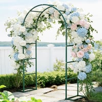 Arcadă metalică pentru trandafiri YAOBLUESEA, suport de grădină cu bază detașabilă, spalier pentru plante cățărătoare, 230x180x38 cm, pentru nunți și zile de naștere 7