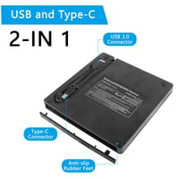 Externý box na DVD mechaniku YAODHAOD, rozširujúci box na optickú mechaniku, inštalačný rámček pre CD-ROM, USB 2.0, 12,7 mm 5