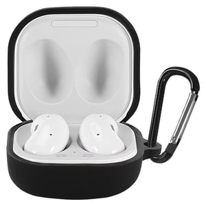 YAODLE zaštitna maska za slušalice Samsung Galaxy Buds Live, Buds2 i Buds2 Pro, s karabinerom, otporna na udarce, otporna na otiske prstiju i habanje, crna