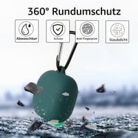 Ochranné puzdro YAODLE pre slúchadlá Samsung Galaxy Buds Live, Buds2 a Buds2 Pro, s karabínou, nárazuvzdorné, odolné voči odtlačkom prstov a oderu, čierne 4