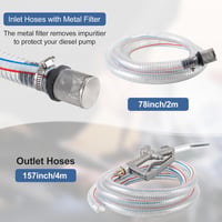 YaoFaFa 12V 175W Dízelüzemanyag Szivattyú 45L/min Elektromos Átviteli Pumpa Fúvókával 4