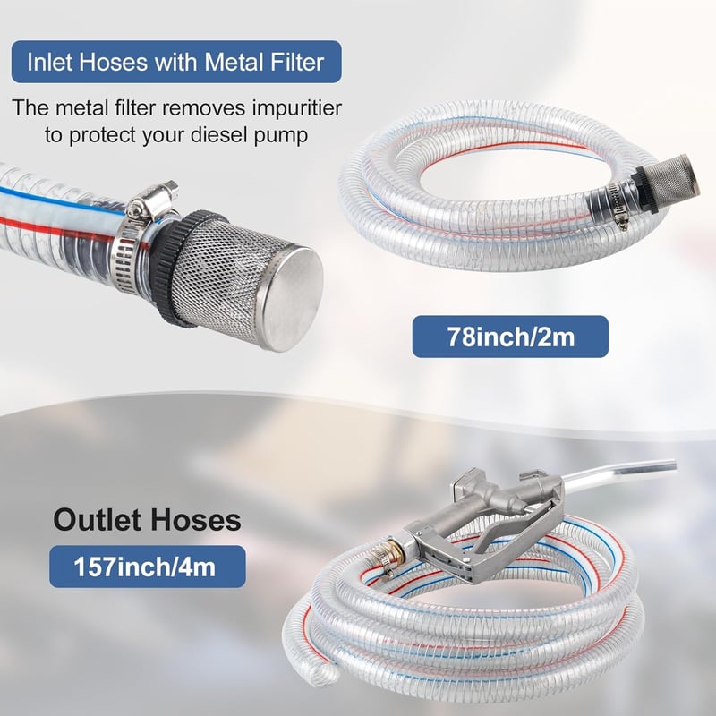 YaoFaFa 12V 175W Dízelüzemanyag Szivattyú 45L/min Elektromos Átviteli Pumpa Fúvókával