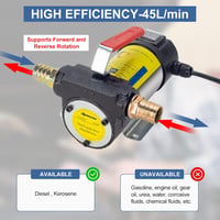 YaoFaFa Dízel Szivattyú 12V 175W - Elektromos Olajcserélő és Üzemanyag Pumpa 45L/perc Teljesítménnyel, Kétirányú Forgással, Gépjárművekhez é 3