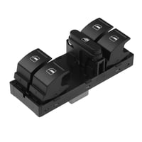 YAOPEI Spínač elektrického ovládania okien 1K4959857B - Kompatibilný s Volkswagen VW Golf Jetta Polo Tiguan, strana vodiča, červená LED dióda 1