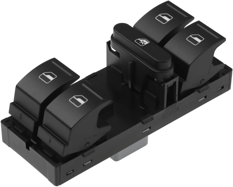 YAOPEI Elektromos Ablakemelő Kapcsoló 1K4959857B - Volkswagen VW Golf Jetta Polo Tiguan Kompatibilis, Vezető Oldali, Piros LED