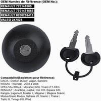 YAOPEI Tankdeckel Renault Clio Kangoo Laguna Megane 2 kulccsal 2