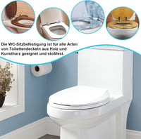 YAOSHENGUP Univerzális WC-ülőke Zsanér Készlet - Rozsdamentes Acél Rögzítő Csavarok, Ovális, 2 db-os Szett Toalett Ülőke Cseréhez 3
