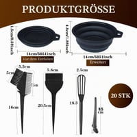 Set de 18 ustensile pentru vopsirea părului YAOYYG - pentru colorarea părului DIY, set cu pensule și accesorii 2
