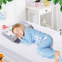 YAOZUP Lunalow ergonomska dječja jastučnica 45x27 cm, s uzorkom slonića, skidivom navlakom, za vrtićko spavanje, mekana i prozračna 7