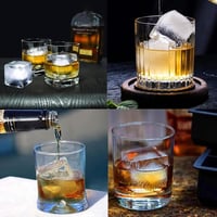 Yapwiki Szilikon Jégkocka Készítő Szett Fedéllel - 3 db BPA-mentes, Egymásba Rakható Jégkocka Forma 5 cm és 3,3 cm Méretben Vízhez, Whiskyhe 7