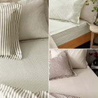 Napínacia plachta Yard Hebden s tenkým prúžkom – ultra jemná, 100 % bavlna, krtkovo hnedá, Super King 180x200x32 cm 3