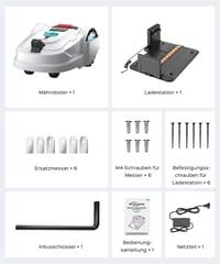 YARDCARE M800Plus robotfűnyíró GPS + 3D kamerával, 800 m², kábel nélkül 10