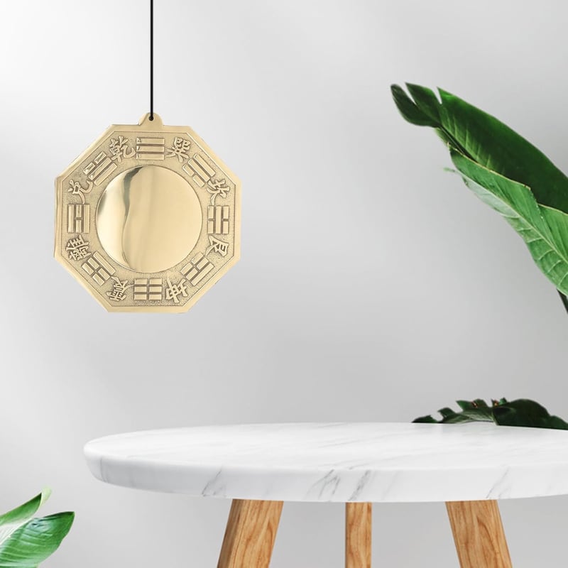 Yardwe Bagua Tükör Domború Feng Shui Amulett 16cm Arany Falitükör