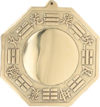 Yardwe Bagua Tükör Domború Feng Shui Amulett 16cm Arany Falitükör 1