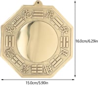 Yardwe Bagua Tükör Domború Feng Shui Amulett 16cm Arany Falitükör 3