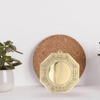 Yardwe Bagua Tükör Domború Feng Shui Amulett 16cm Arany Falitükör 9