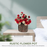 Yardwe Kéreg Virágcserép 17cm Rusztikus Fa Succulent Ültető 9