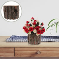 Yardwe Kéreg Virágcserép 17cm Rusztikus Fa Succulent Ültető 2