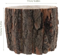 Yardwe Kéreg Virágcserép 17cm Rusztikus Fa Succulent Ültető 3