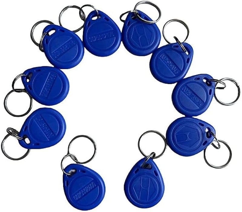 YARONGTECH RFID Transzponder 125 kHz Em4100 Azonosító Kártya - 10 db-os Csomag, Kék, Műanyag, 85x54mm, Beléptetőrendszerekhez
