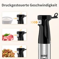 YASHE 1000W Merülőmixer 5 az 1-ben Rozsdamentes Acél Sebességszabályzóval 5
