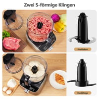 Robot de bucătărie multifuncțional 11 în 1 YASHE – Blender, mixer, tocător, storcător de fructe, frământător, bol de 2,5 L și vas de amestecare de 1,5 L, 1300 W, 3 viteze, funcție Pulse 5