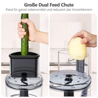 Robot de bucătărie multifuncțional 11 în 1 YASHE – Blender, mixer, tocător, storcător de fructe, frământător, bol de 2,5 L și vas de amestecare de 1,5 L, 1300 W, 3 viteze, funcție Pulse 4