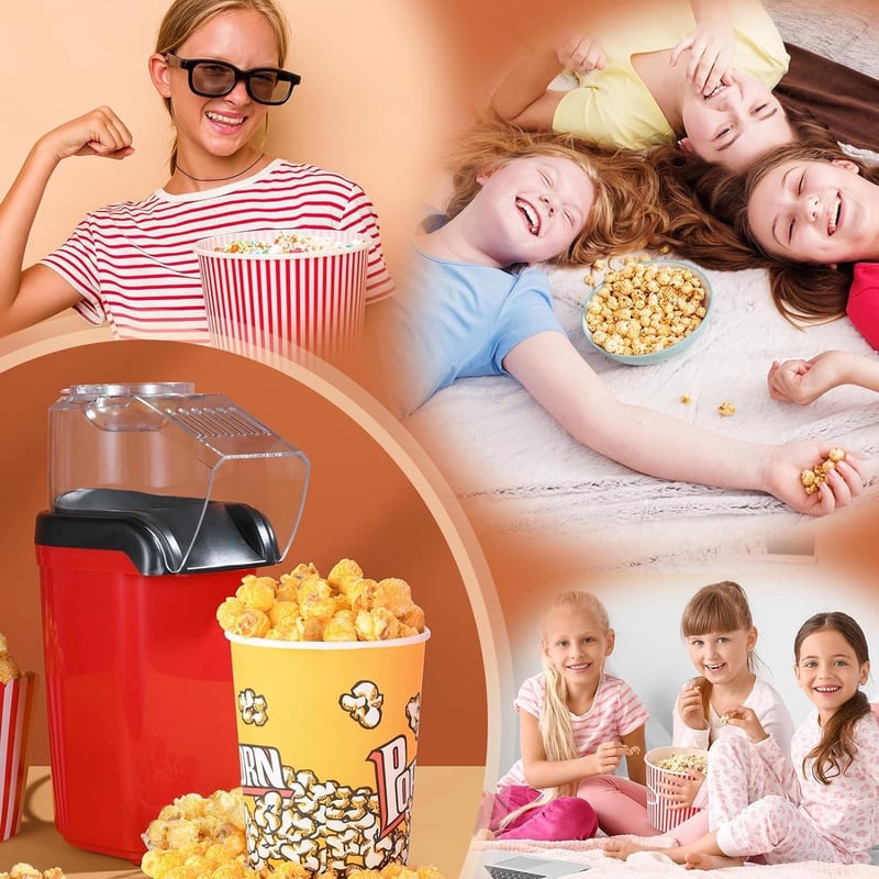 YASHE 1200W Popcorn Maker Forró Levegős Popcorn Gép Piros Egygombos Kezelés