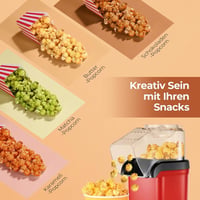 YASHE 1200W Popcorn Maker Forró Levegős Popcorn Gép Piros Egygombos Kezelés 7