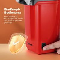 YASHE 1200W Popcorn Maker Forró Levegős Popcorn Gép Piros Egygombos Kezelés 5