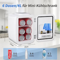 YASHE 4 literes mini hűtőszekrény kozmetikumokhoz, italokhoz, 220V/12V termoelektromos hűtés-fűtés 2