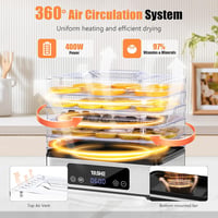 YASHE 5 szintes élelmiszer szárító 400W időzítővel húshoz gyümölcshöz zöldséghez 4