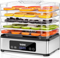 YASHE 5 szintes élelmiszer szárító 400W időzítővel húshoz gyümölcshöz zöldséghez 1