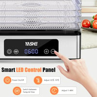 YASHE 5 szintes élelmiszer szárító 400W időzítővel húshoz gyümölcshöz zöldséghez 2