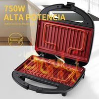 YASHE 750W szendvicssütő rozsdamentes acél, automata hőmérséklet szabályozás 3