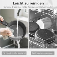 YASHE 9 részes edénykészlet, tapadásmentes, összecsukható, minden tűzhelyre, fekete - Grau 7