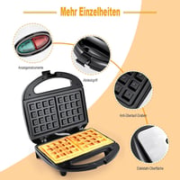 YASHE Belga Gofrisütő Dupla Adag Automata Hőmérséklet Szabályozás 750W 4