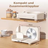 YASHE Elektromos Összecsukható Szeletelő 180W, 17cm Fűrészelt Pengével, 0-15mm Vastagság 6