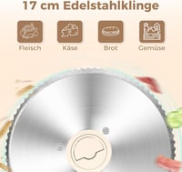 YASHE Elektromos Összecsukható Szeletelő 180W, 17cm Fűrészelt Pengével, 0-15mm Vastagság 3