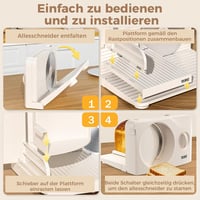 YASHE Elektromos Összecsukható Szeletelő 180W, 17cm Fűrészelt Pengével, 0-15mm Vastagság 7